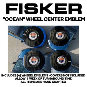 2023 - 2024 Fisker Ocean Center Wheel Emblem Cover Hand Crafted - Picture 1 of 4