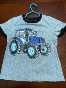 Blue Tractor Graphic Print Sleepwear T-Shirt Shorts Set Boy Toddler Sz 5T - Picture 1 of 5
