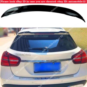 GLOSSY BLACK REAR WING TRUNK LIP SPOILER FOR MERCEDES BENZ GLA CLASS X156 15-19 - Picture 1 of 9