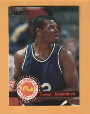 Jamal Mashburn Dallas Mavericks 1994 Classic Printer's Proofs #12 Kentucky 7Z - Image 1 of 2