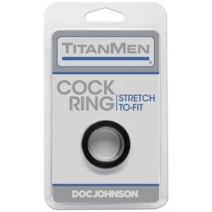 Doc Johnson TitanMen - Black Cock Ring - Picture 1 of 1