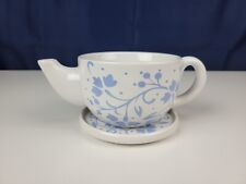 Avon Warm and Cozy Mug - Blue & White Tea Pot W/ Brewing Cover/ Coaster NIB 1997