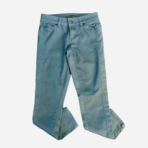 Prana Carlotta Crop Capri Mujer Talla 2/26 Pierna Cónica Azul/Verde Bonito - Imagen 1 de 15