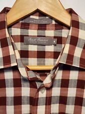 Daniel Cremieux Signature Collection Men's Brown Gingham Long Sleeve Dress Shirt
