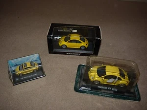 Diecasy New VW Beetle in Yellow x3 Diecast Models inc Minichamps and Hongwell - Picture 1 of 4