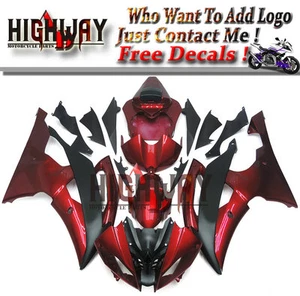 Red Black Matte Fairings For Yamaha YZF R6 YZF 600 08-15 ABS Plastic Fairing Kit - Picture 1 of 6