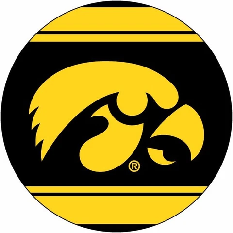 IOWA 4" MAGNET w/ STRIPE-IOWA HAWKEYES CAR MAGNET-NEW FOR 2016! Cover