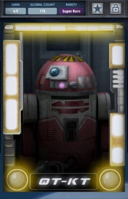 Topps Star Wars Card Trader 2021 Droids QT-KT Super Rare Digital Card - Image 1 of 3