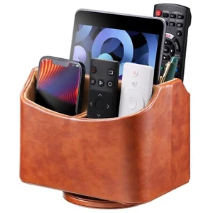 Remote Control Holder Spinning Desk Organizer Nightstand Bedside Caddy for - Picture 1 of 7