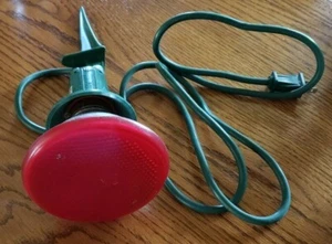 GE 85W 120 VOLT RED FLOOD BULB SPIKE LIGHT HOLDER LANDSCAPE SECURITY HOLIDAYS  - Picture 1 of 6