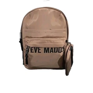 NEW STEVE MADDEN NYLON,BLACK ACCENT,MINI POUCH BACKPACK BAG - Picture 1 of 9