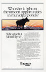 1983 Merrill Lynch: Sheds Light on the Unseen Opportunity SM Vintage Print Ad