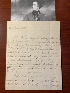 JOHN BURGOYNE HANDWRITTEN LETTER SIGNED, BRITISH GENERAL REVOLUTIONARY WAR-DATED - Picture 1 of 3