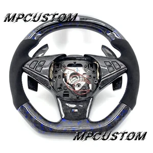 Carbon Fiber Steering Wheel fit For BMW E60 E63 E64 M5 E61 5 6 series 2004-2010 - Picture 1 of 8