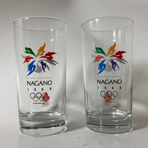 Nagano Japan Winter Olympics 1998 Glasses Team Canada High Ball Set Of 2 - Picture 1 of 7