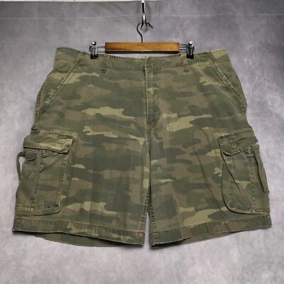 Pantalones Cortos Carga Faded Glory Para Hombre Talla 42 Verde Selva Camuflaje Algodón Bolsillos Foto 1 de 4