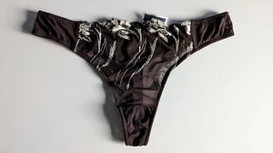 VTG LE MYSTERE L Floral Mesh Thong Panty NWT US 5, UK 10-12, FR 42-44, EUR 40 - Picture 1 of 9