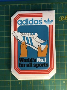 Adidas Vintage 70s Vinyl Sticker WORLD'S No. 1 for all SPORTS - Picture 1 of 1