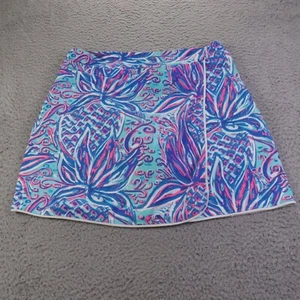 Lulu B Skort Womens Extra Small Blue Pineapple Floral Performance Active Skirt - Picture 1 of 8