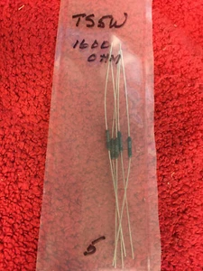 TS 5W TEPRO 1% RESISTORS 1600 OHM 5 WATT 5 PCS NOS - Picture 1 of 1