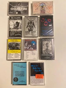 SEALED Original TEN Cassette Tape Set GG Allin Bloody Mess Blue Nouveaux Sluts - Picture 1 of 3