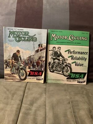 Pair of Motor Cycling Magazines BSA June 18 1953,Oct.7 1954 (Rare) - Image 1 of 4