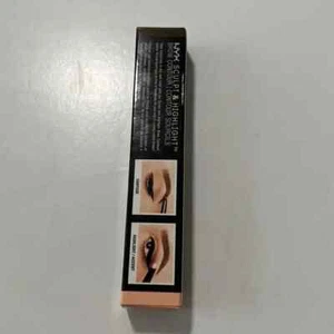 NYX Sculpt Highlight Brow Contour Duo Pencil Full Size SHBC08 Black/Golden Peach - Picture 1 of 4
