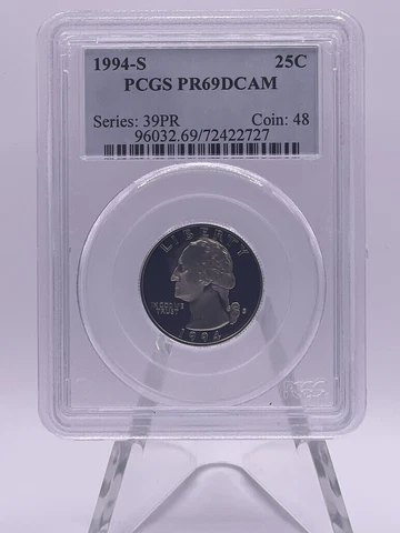 1994-S Washington Quarter Proof PCGS PR69DCAM Cover