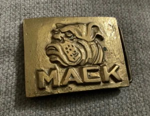 MACK Bulldog GÜRTELSCHNALLE massiv Messing Trucking Vintage siehe Bilder - Bild 1 von 10