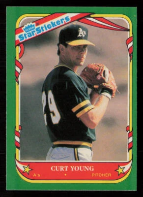 1987 Fleer Star Stickers Curt Young #129 Oakland Athletics Baseball Card - Image 1 of 2