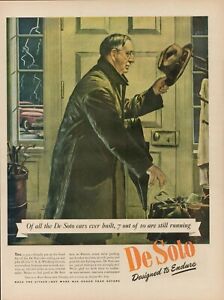 1944 Car Auto DeSoto Vintage Print Ad Automobile Doctor Bag Stethoscope Hat