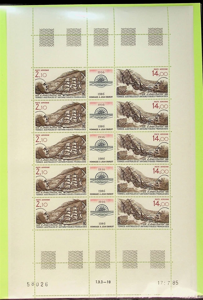 French Southern & Antarctic Territory Sc C94a NH MINISHEET 1986-EXPLORER.Sc$31 - Image 1 of 1