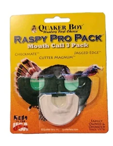Quaker Boy Raspy Pro Pack Turkey Call 3 Pack Combo Brandneu Versiegelt Siehe Bilder - Bild 1 von 2