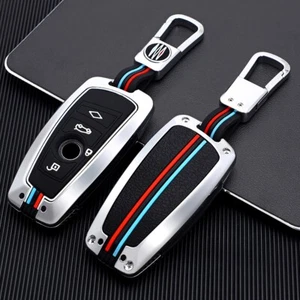 Metal Key Case Fob Bag Shell Keychain Cover For BMW 1 2 3 4 5 6 7 Series X3 X4 - Picture 1 of 12