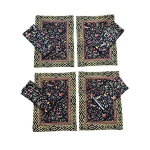 4 manteles y servilletas vintage Vera Bradley asiáticas orientales acolchadas retiradas - Imagen 1 de 11
