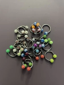 14 Gauge Rings- multi color- lots of 24 - Picture 1 of 2