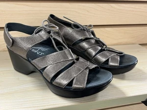Dansko Janet Damen Wander Sandale Comfort Pewter Leder Schnürung Slingback 37 / 7 - Bild 1 von 10
