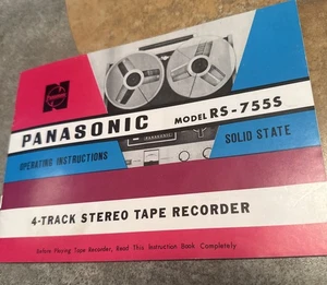 Vintage Panasonic RS-755S Manual Operating Instructions 4 Track Reel Recorder! - Picture 1 of 15