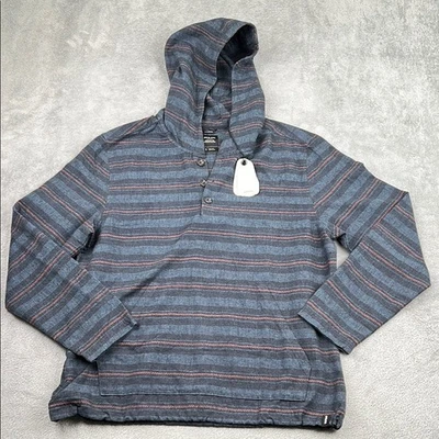 NUEVO Prana S Para hombres Westbrook Capucha Franela Pullover Cabaña Noche Tormentosa Foto 1 de 4