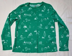 Wondershop Kids Pajama Top Christmas Size 14 (XL) Polyester Sleepware Green - Picture 1 of 4