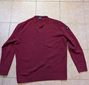 Paul & Shark Men's Crew Neck wool Jumper / Sweater Sz-XL In dark red Authentic - Picture 1 of 9