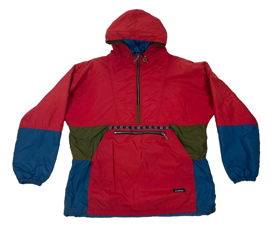 Vintage 80s LL. Bean Color blocked Anorak Aztec Pullover Jacket XL John Mayer - Image 1 of 4