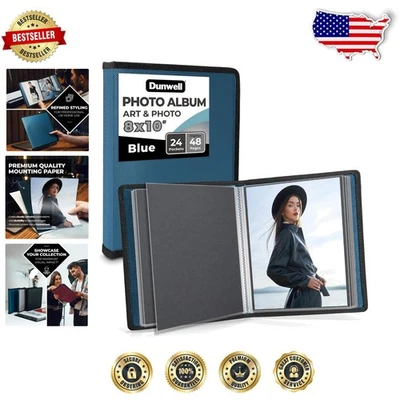 Álbum de fotos profesional 8x10 azul cobalto 24 fundas sin ácido presentación Foto 1 de 4