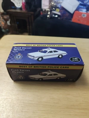 Atlas 1:43 Ford Escort MK1 Mexico Sussex Police Diecast Model With Box - Image 1 of 4