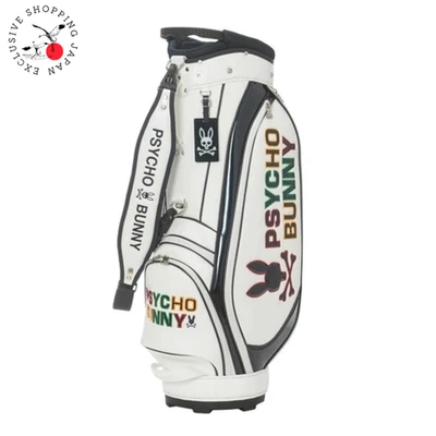 Psycho Bunny Golf Logo Art Cart Bag White 9 x 46in 3.8kg 4-way Divider 2025 New - Image 1 of 4