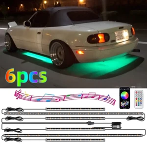 6x RGB LED Strip Car Tube Underglow Underbody Neon Light Kit For Mazda 3 6 MX-5 - Picture 1 of 14