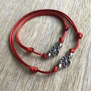 Mommy and Me bracelets Set, Flower Bracelets, Red String,Mom and Daughter - Picture 1 of 3