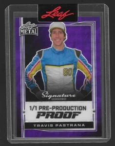 Travis Pastrana 2024 Leaf Signature Series 1/1 Purple Pre-Production Proof #1/1 - Picture 1 of 2