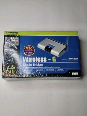 Cisco-Linksys WMB54G Wireless-G Music Bridge Adapter Router NEW SEALED RETAILBOX - Image 1 of 4