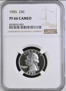 1955 Washington 25¢ NGC PF 66 Cameo - Picture 1 of 2